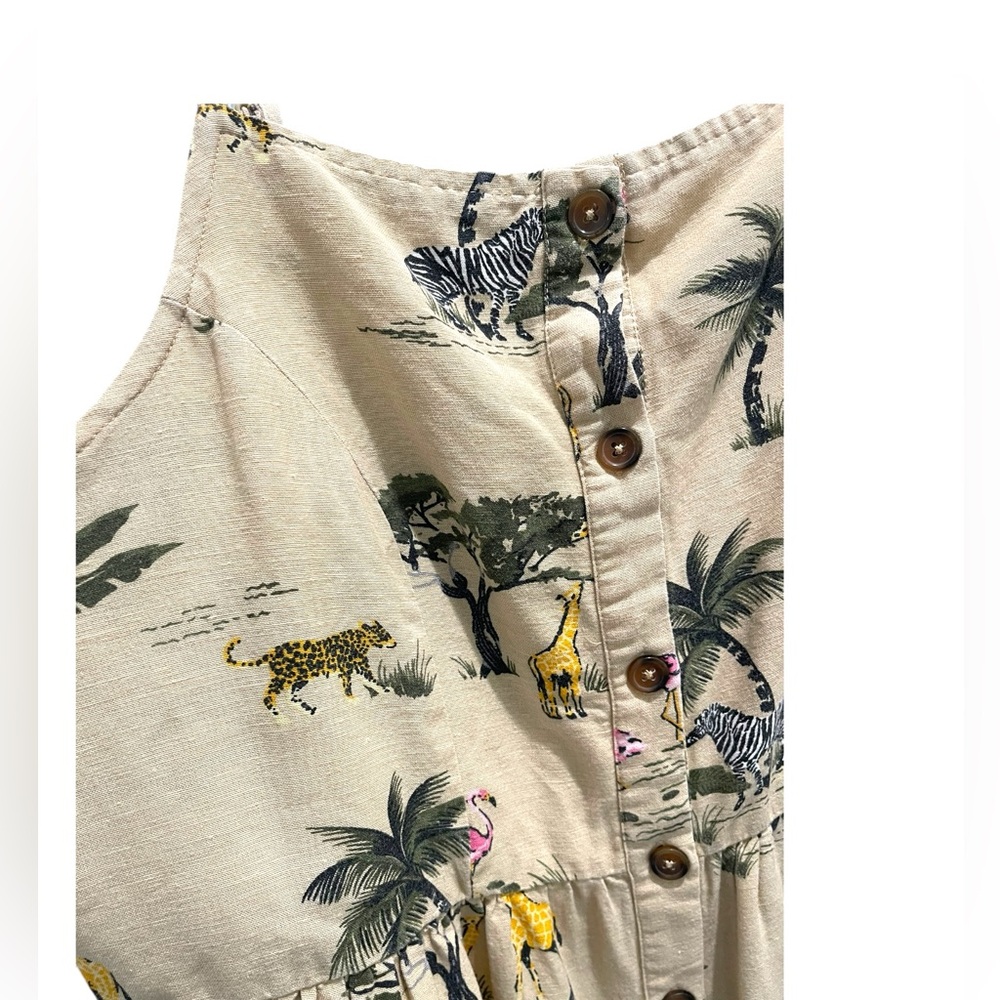 Tropical Print Beige Sundress - Picture 6 of 12